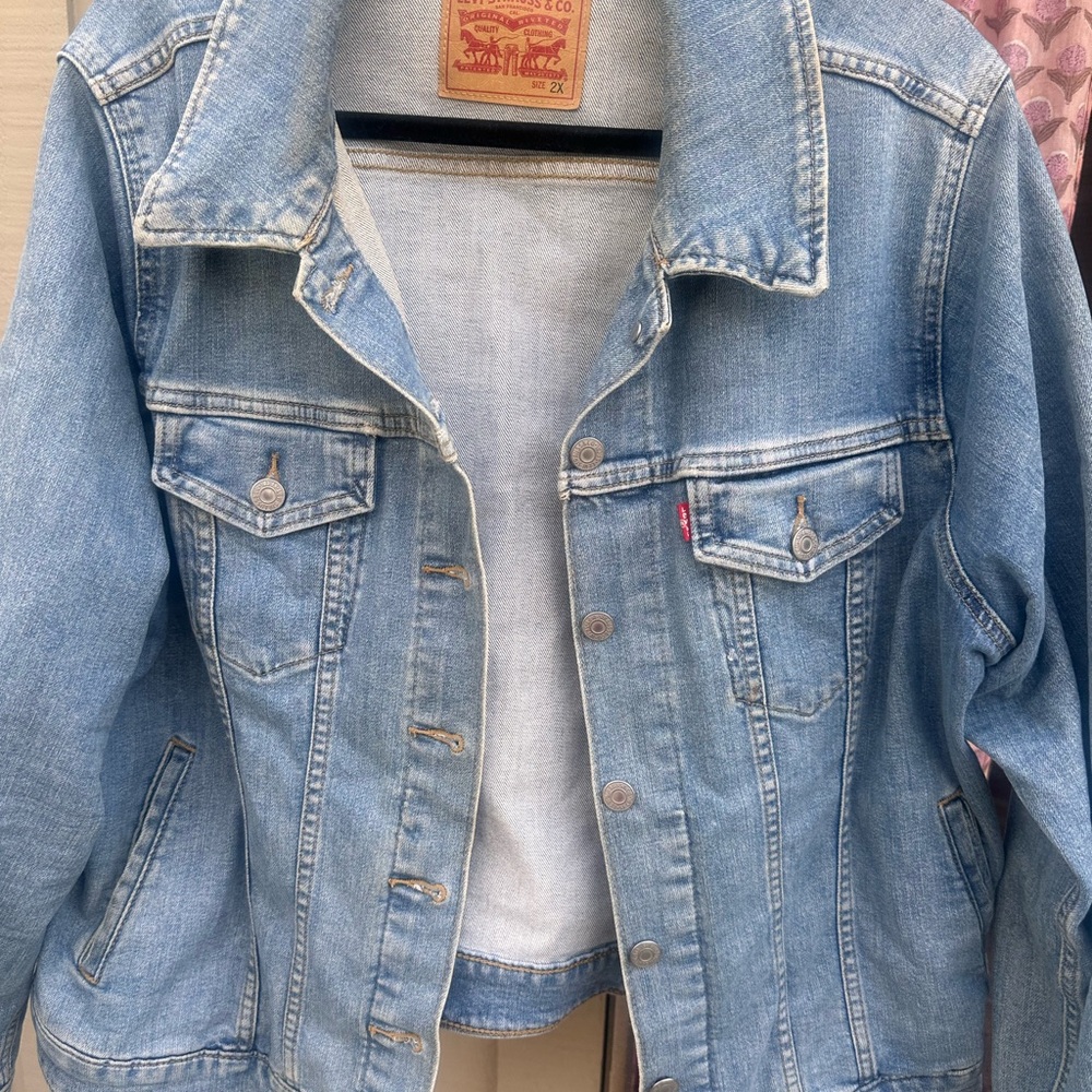 Levi's Light Blue Denim Jacket  plus size